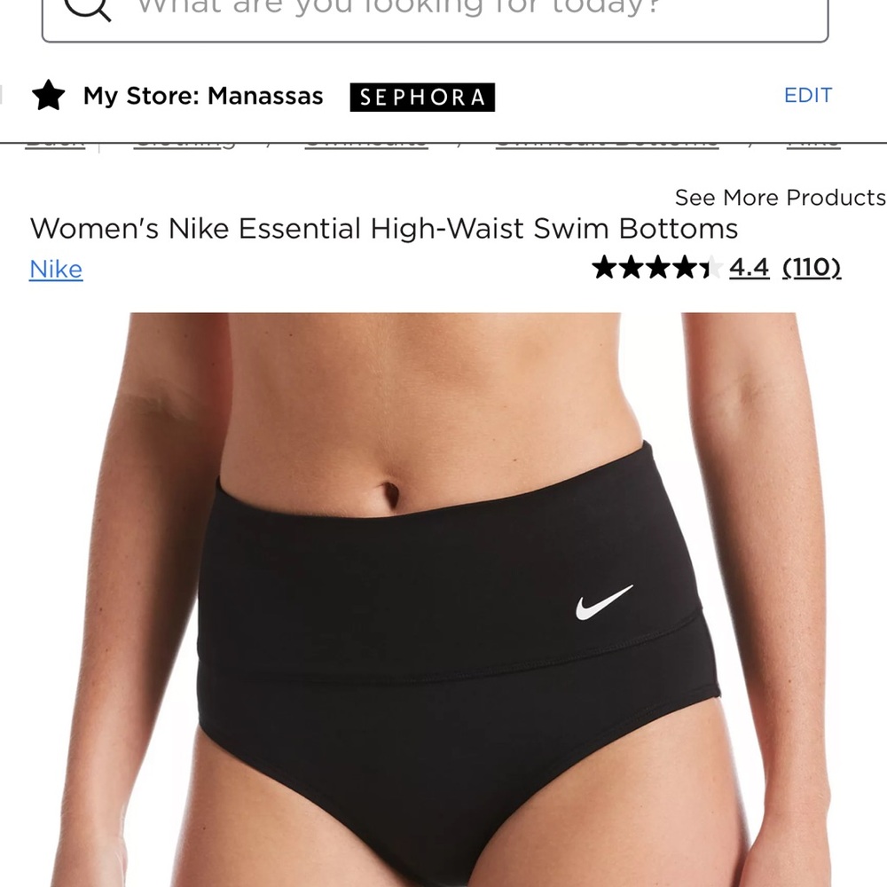 Women's Nike Essential High-Waist Swim Bottoms
